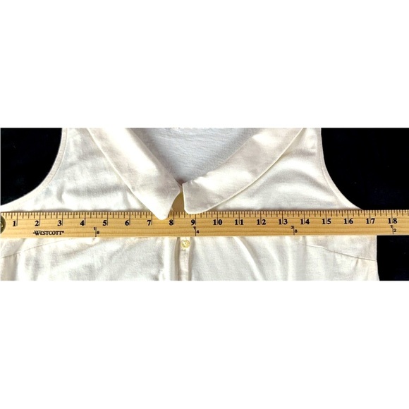 Anthropologie Womens White Sz Small Biloxi Tie Front Top Button Up New With Tags - Picture 7 of 9